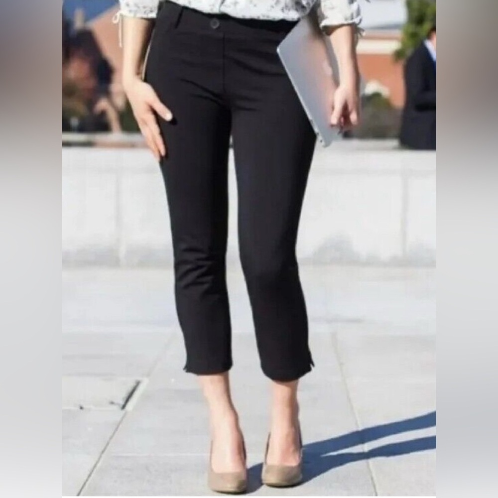Betabrand Pants XS Black Cropped Classic Dress Yoga Office Stretch W0249-BK